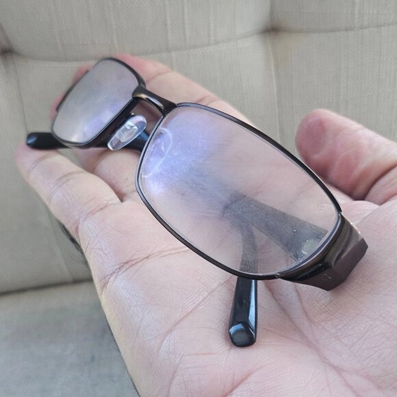 Vintage AO Eyeglasses Frame American Optical Safety Dark Brown Glasses Wrap Styl main image 9